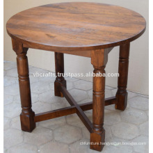 Mango Wooden Round Top Dining Table
